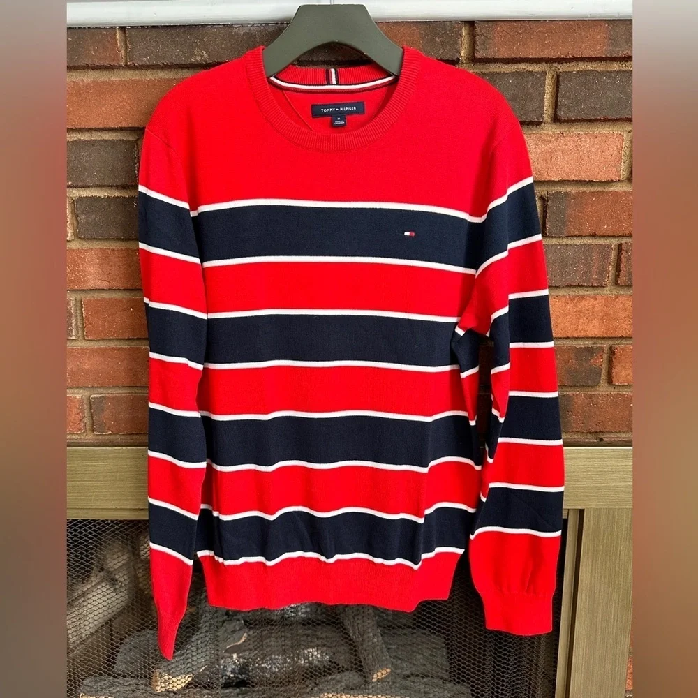 🖤 Men’s Tommy Hilfiger Cotton Sweater Size M new without tag excellent